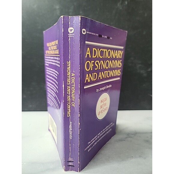A Dictionary Of Synonyms And Antonyms By Joseph Devin Paperback - Picture 10 of 10